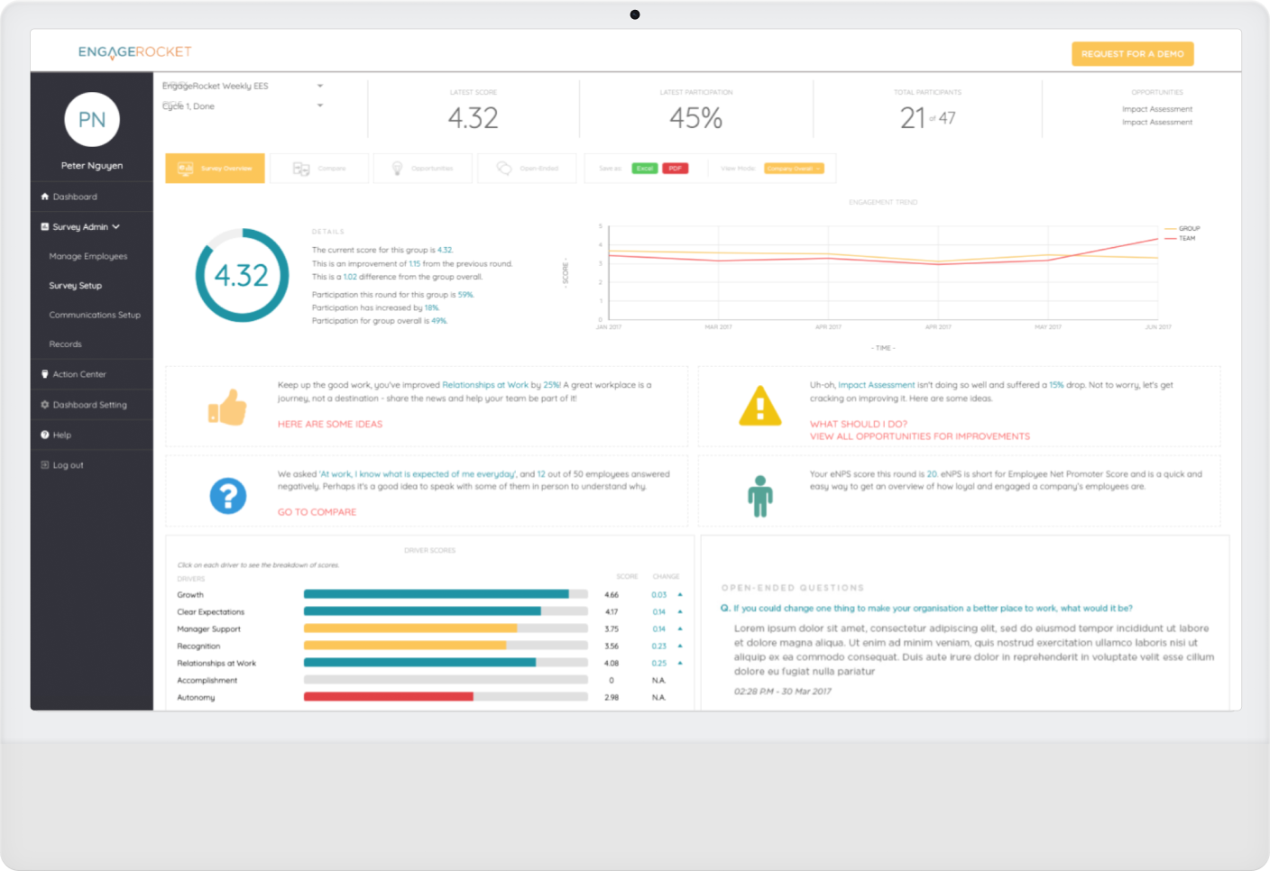 EngageRocket analytics