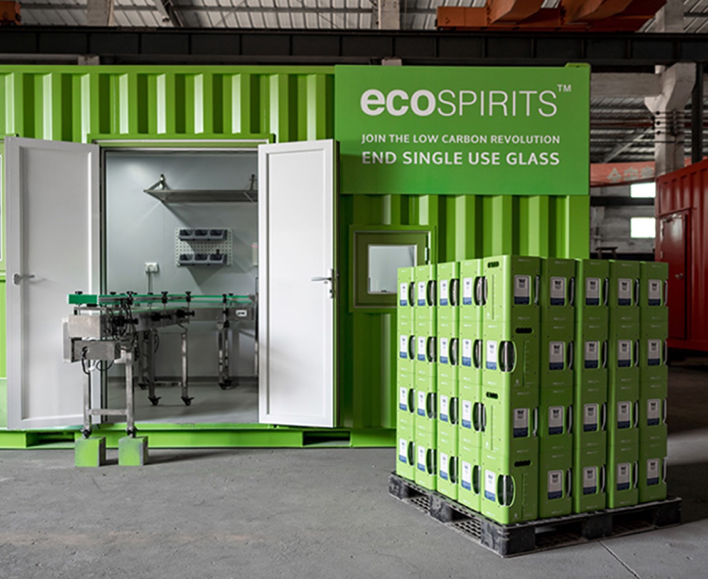 ecoSPIRITS bottling and container operation